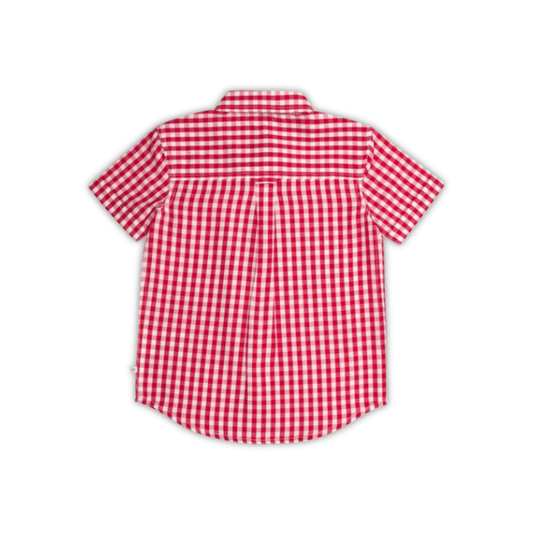 Red Gingham Button Down Shirt - Lizzy G's Fine Gifts