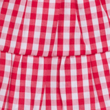 Red Gingham Short Sleeve Skirted Romper - Lizzy G's Fine Gifts