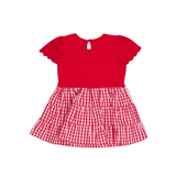Red Gingham Short Sleeve Tiered Dress - Lizzy G's Fine Gifts