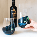 Resin Coated Set of 2 Wine Glasses - Lizzy G's Fine Gifts