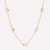 Rowena Flower Station Necklace - Lizzy G's Fine Gifts