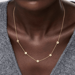 Rowena Flower Station Necklace - Lizzy G's Fine Gifts