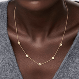 Rowena Flower Station Necklace - Lizzy G's Fine Gifts