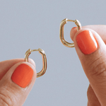 Rox Small Gold Hoop Earrings - Lizzy G's Fine Gifts