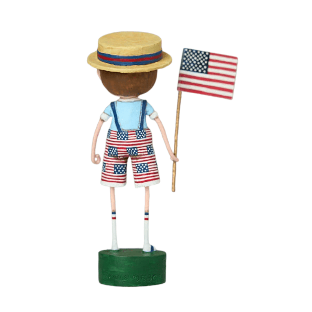 Sammie's Stars & Stripes Figurine by Lori Mitchell - Lizzy G's Fine Gifts