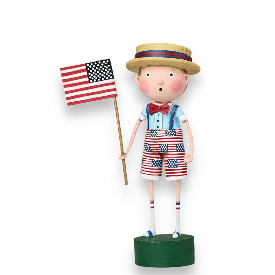 Sammie's Stars & Stripes Figurine by Lori Mitchell - Lizzy G's Fine Gifts