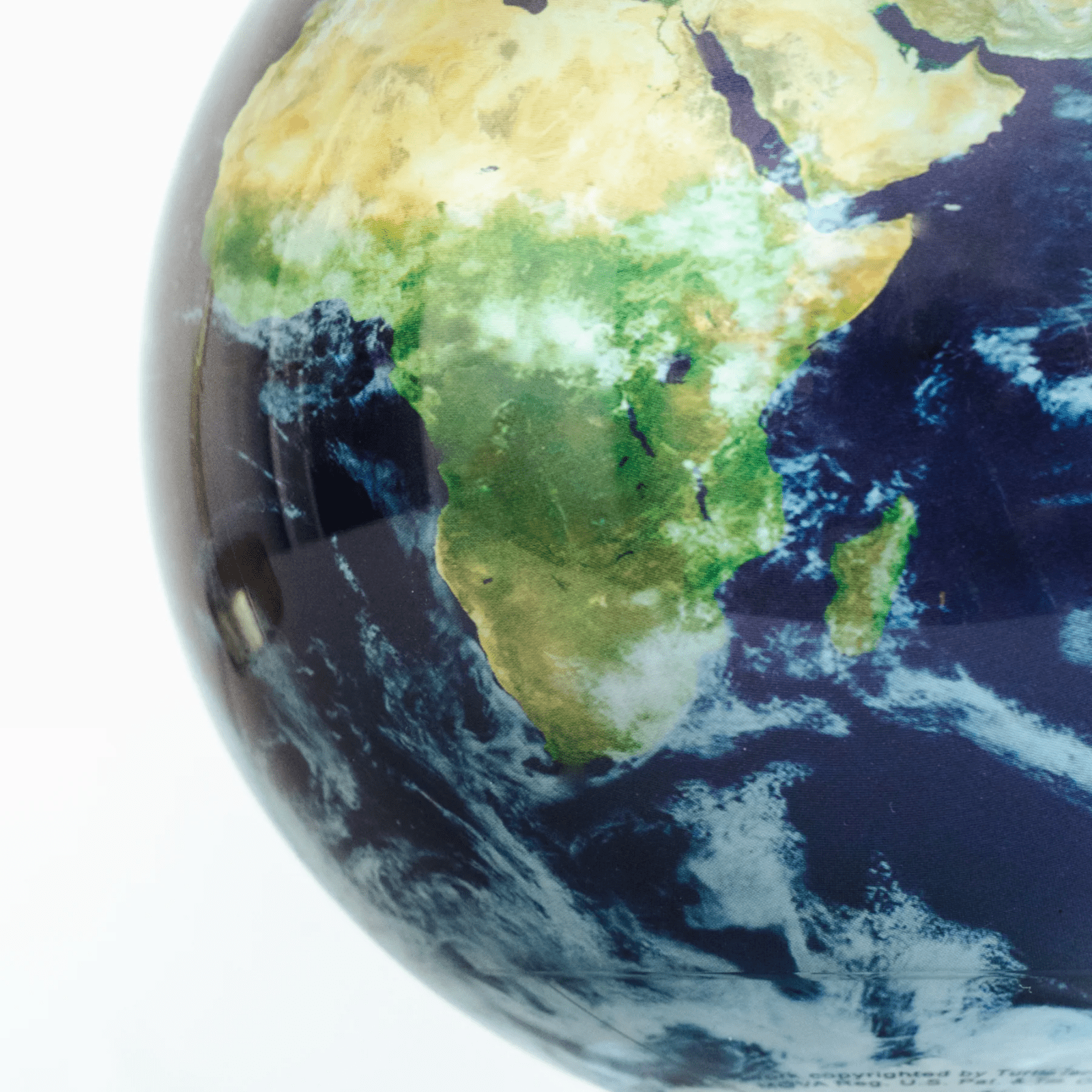 Satellite View with Clouds Solar Powered Spinning Globe - Lizzy G's Fine Gifts