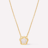 Saya MOP Inlay Flower Pendant - Lizzy G's Fine Gifts