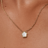 Saya MOP Inlay Flower Pendant - Lizzy G's Fine Gifts