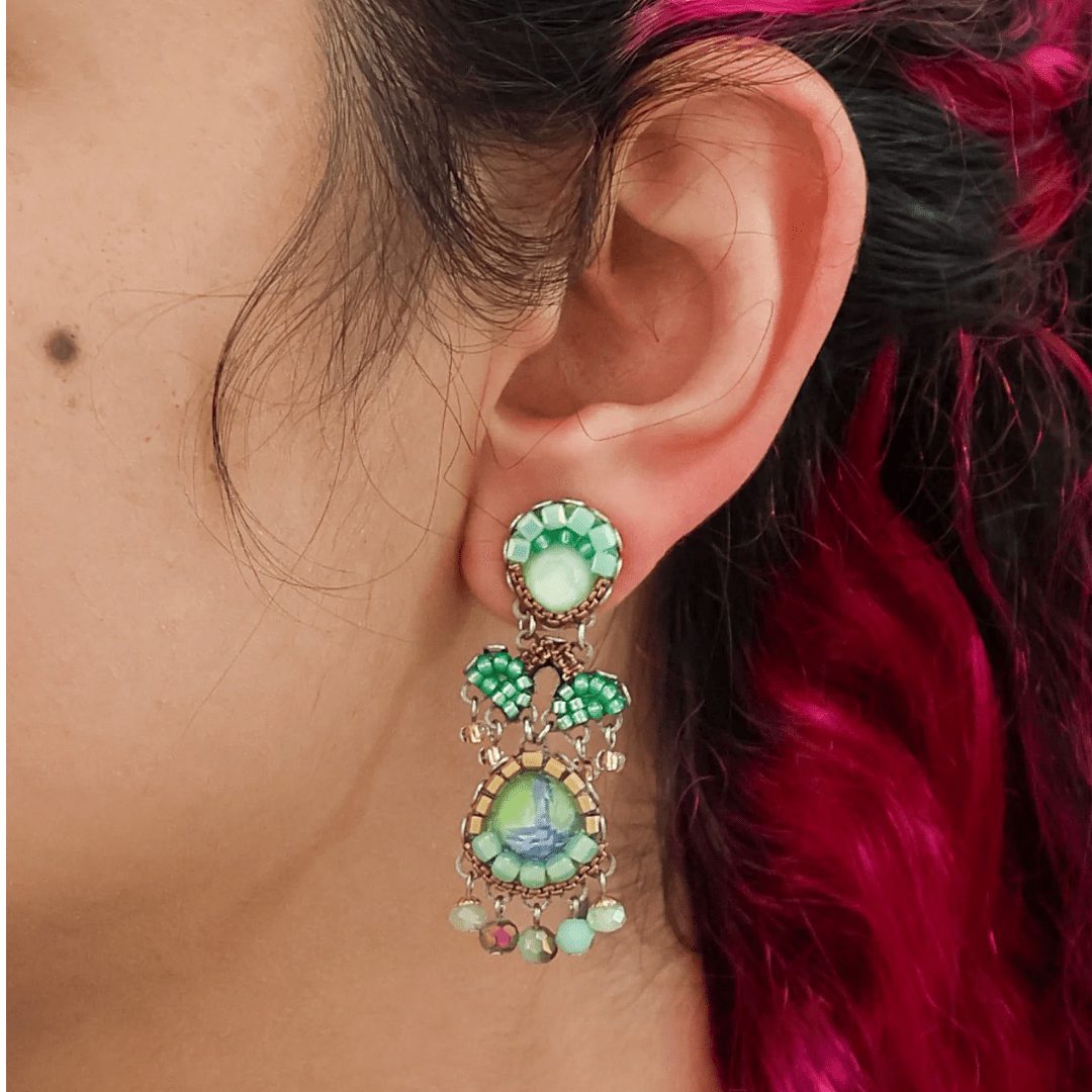 Seagrass Earrings - Haicao - Lizzy G's Fine Gifts