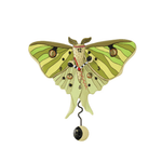 Selene Moth Wall Clock - Lizzy G's Fine Gifts