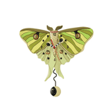 Selene Moth Wall Clock - Lizzy G's Fine Gifts