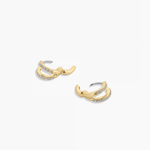Shimmer Double Huggie Earrings - Lizzy G's Fine Gifts