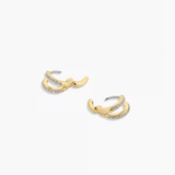 Shimmer Double Huggie Earrings - Lizzy G's Fine Gifts