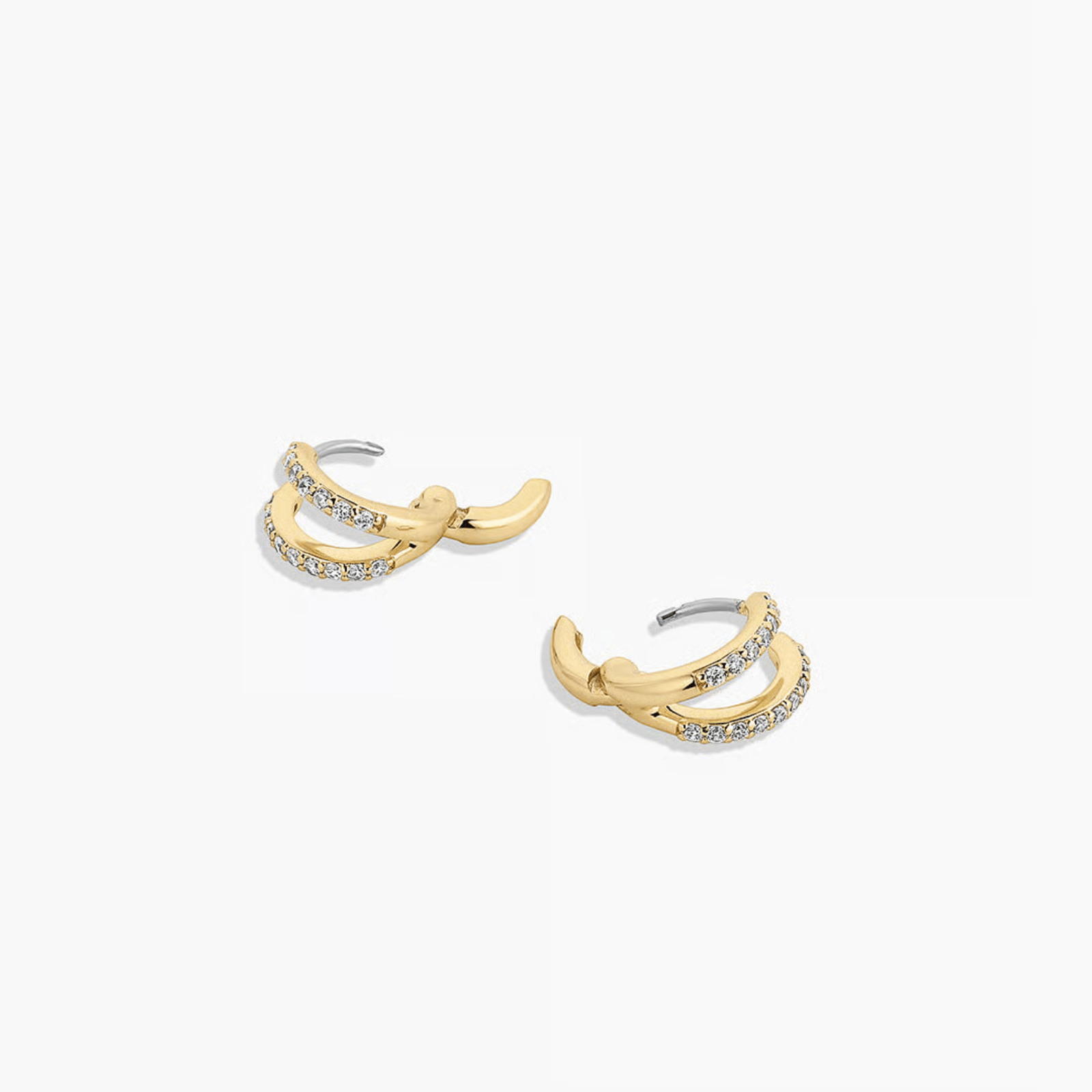 Shimmer Double Huggie Earrings - Lizzy G's Fine Gifts