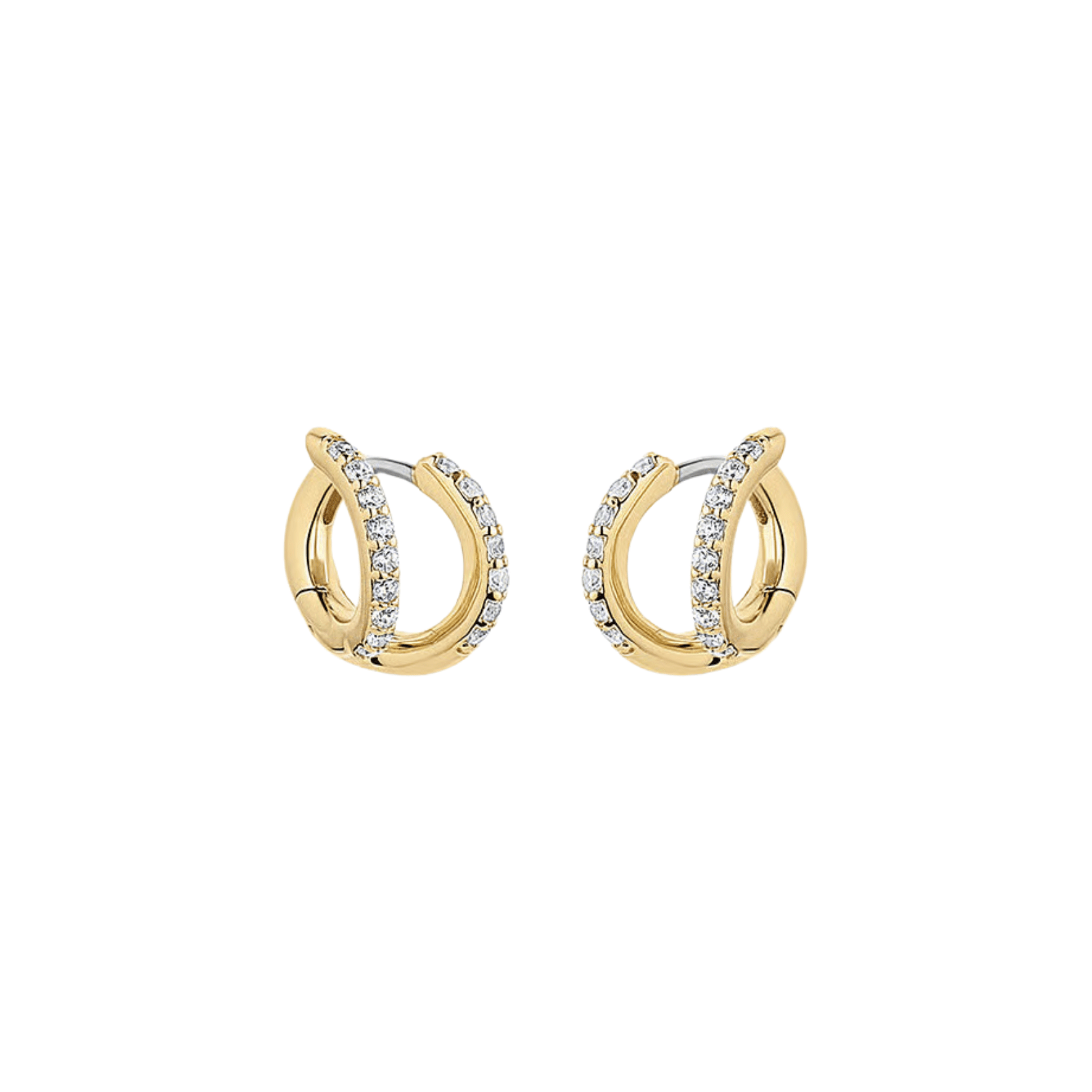 Shimmer Double Huggie Earrings - Lizzy G's Fine Gifts