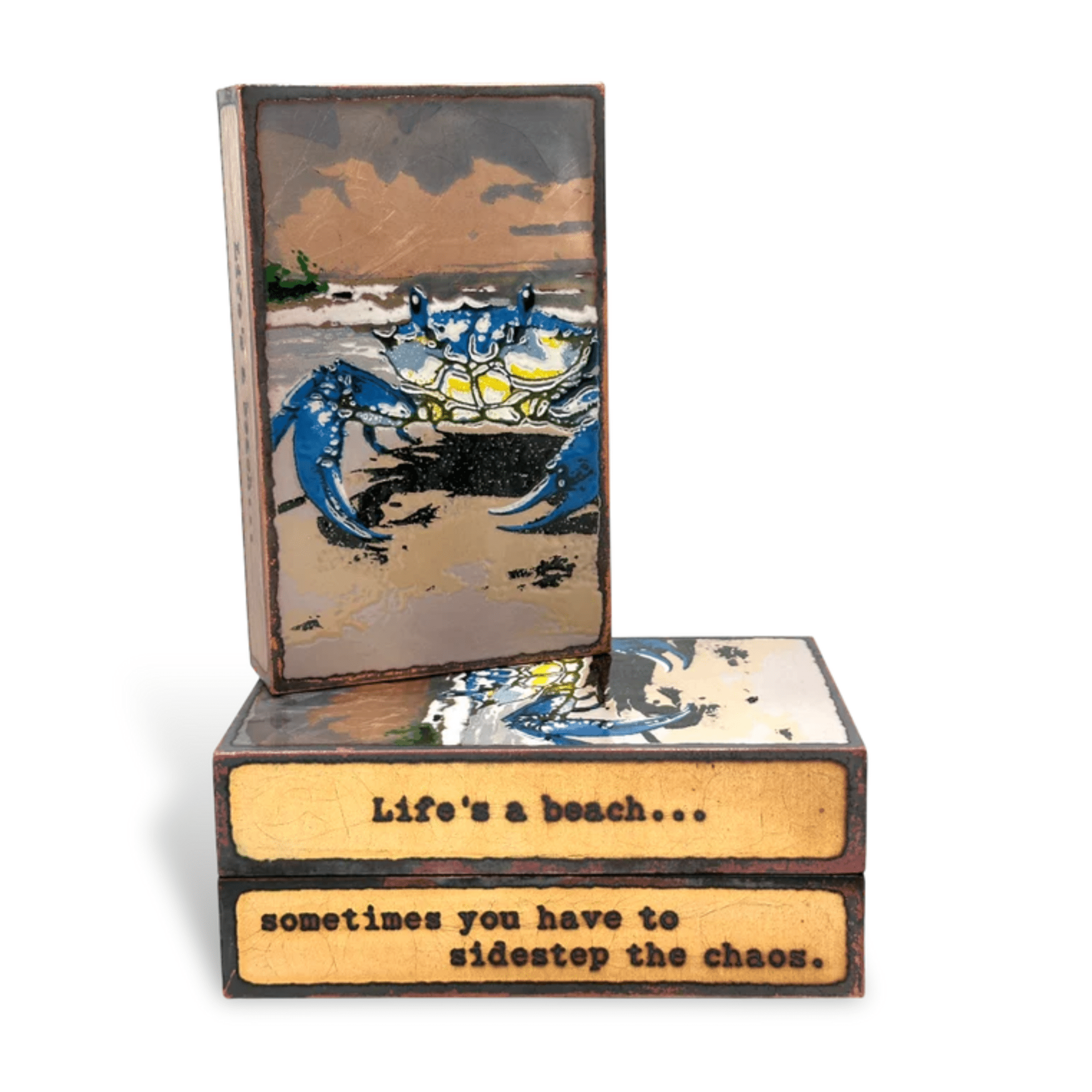 Sidestep - 295 - Copper Art Block - Lizzy G's Fine Gifts