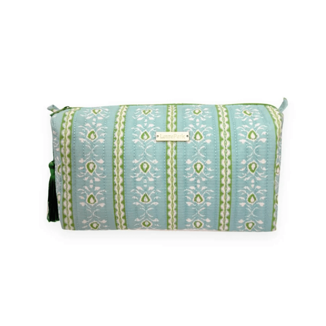 Signature Cosmetic Bag - Rosemary Stripe - Lizzy G's Fine Gifts