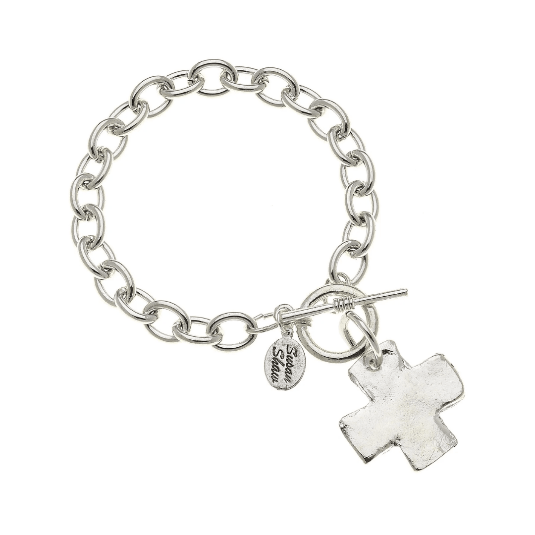 Silver Cross Bracelet - Lizzy G's Fine Gifts