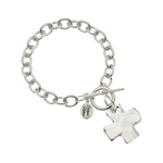 Silver Cross Bracelet - Lizzy G's Fine Gifts