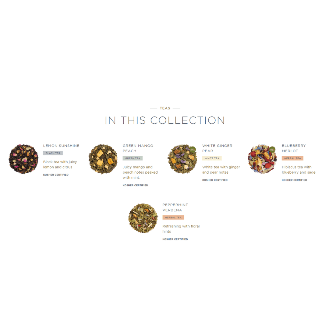 Single Steeps Loose Tea Sampler - Draper James Hydrangea - Lizzy G's Fine Gifts