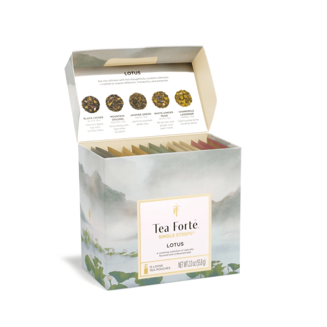 Single Steeps Loose Tea Sampler - Lotus - Lizzy G's Fine Gifts