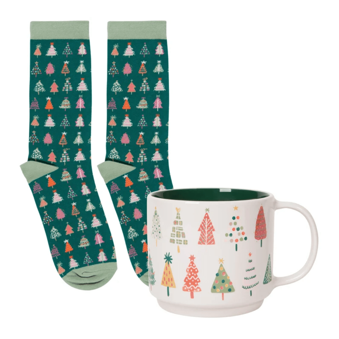 Sip & Sox - Glitzmas Socks & Mug Set - Lizzy G's Fine Gifts