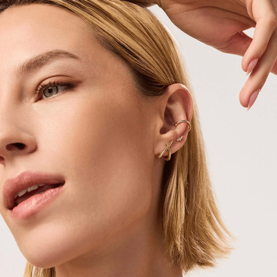 Sloane Gold Stud Earrings - Lizzy G's Fine Gifts