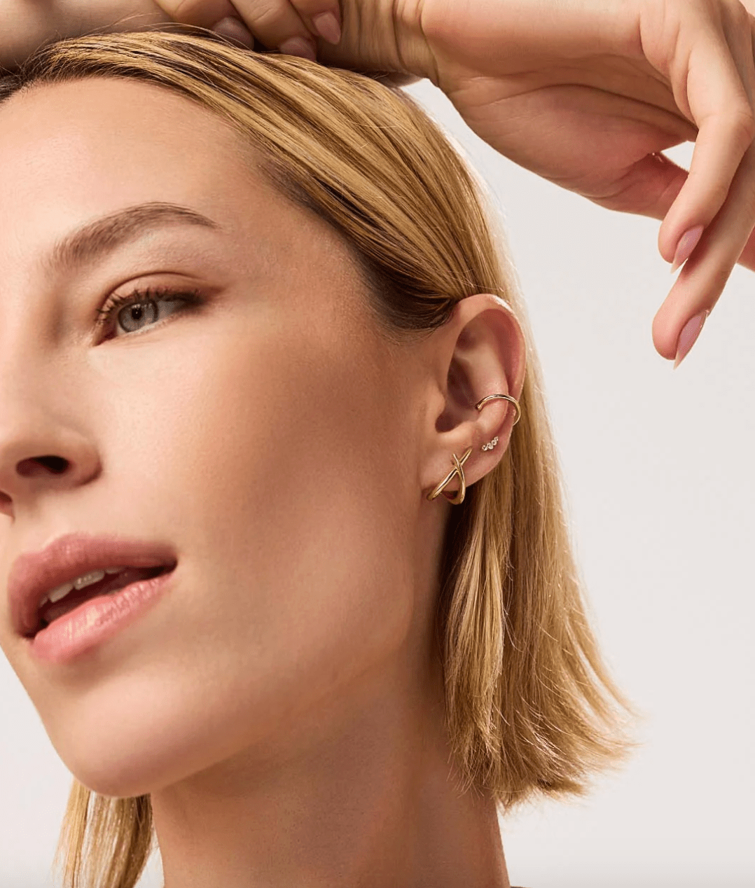 Sloane Gold Stud Earrings - Lizzy G's Fine Gifts