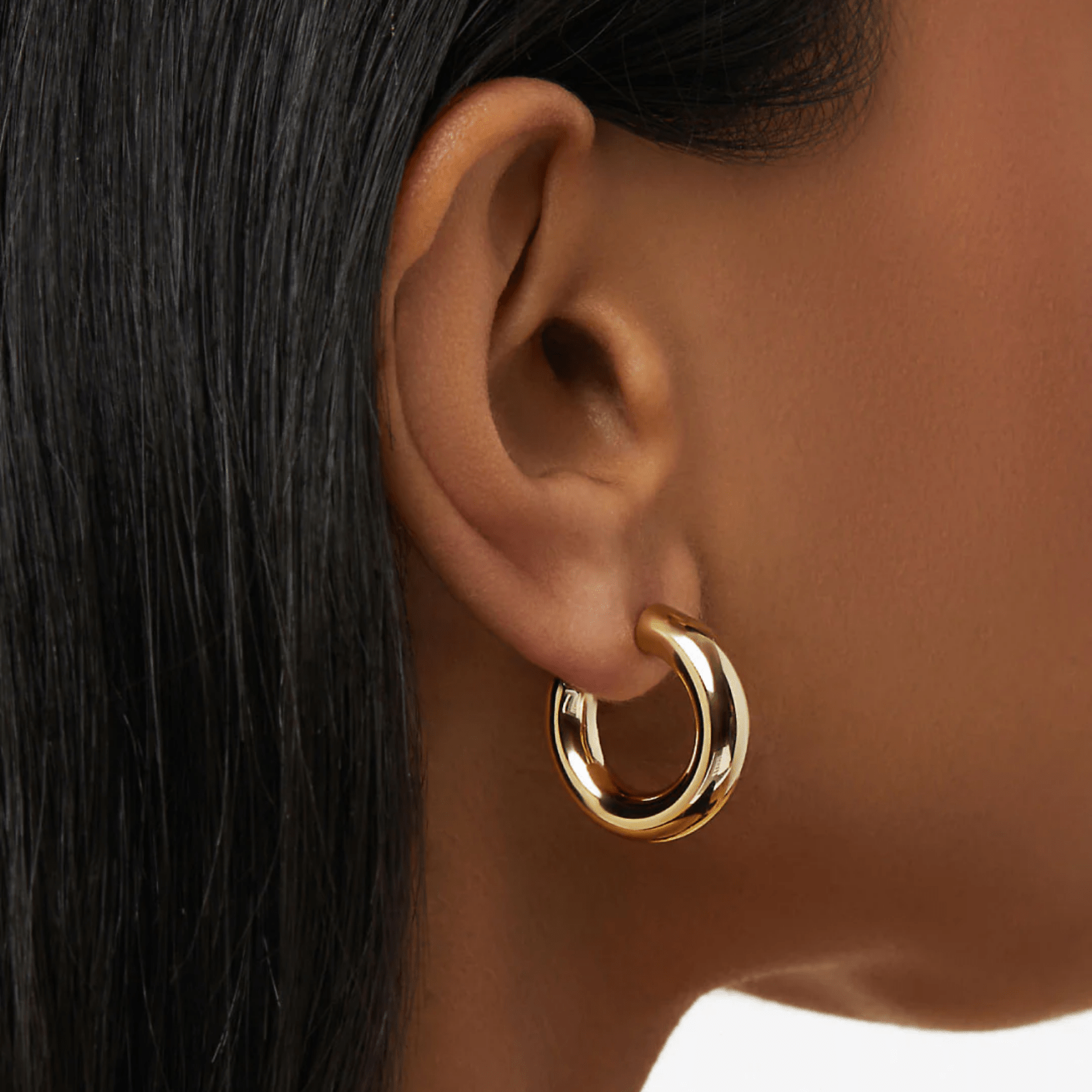 Small Gold Hoop Earrings - Tia Mini - Lizzy G's Fine Gifts