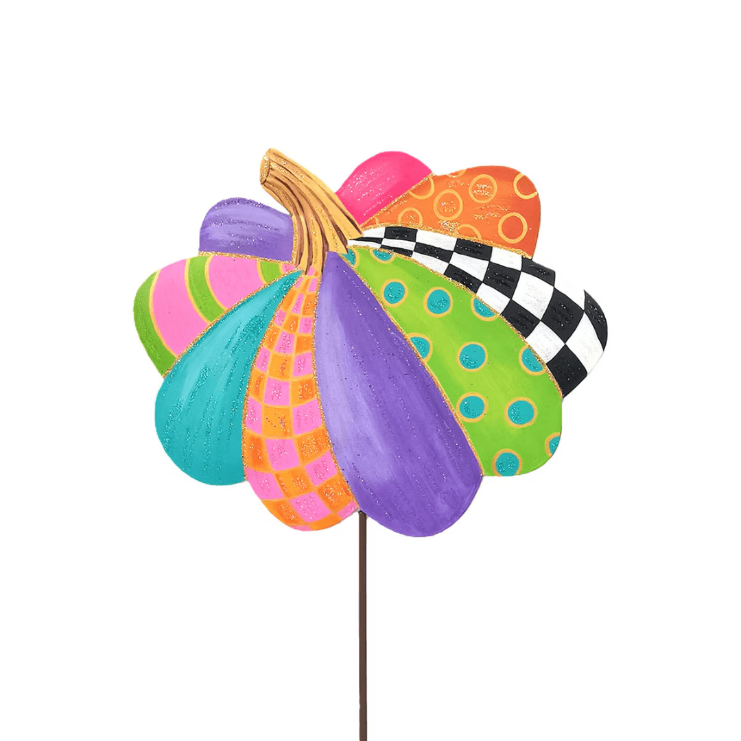 Small Party Pumpkin Metal Decor - Lizzy G's Fine Gifts