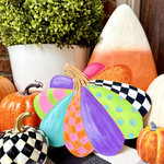 Small Party Pumpkin Metal Decor - Lizzy G's Fine Gifts