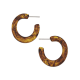 Small Tortoise Hoop Earrings - Lizzy G's Fine Gifts