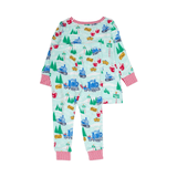 Snowy Train Tracks Two Piece PJ Set - Lizzy G's Fine Gifts