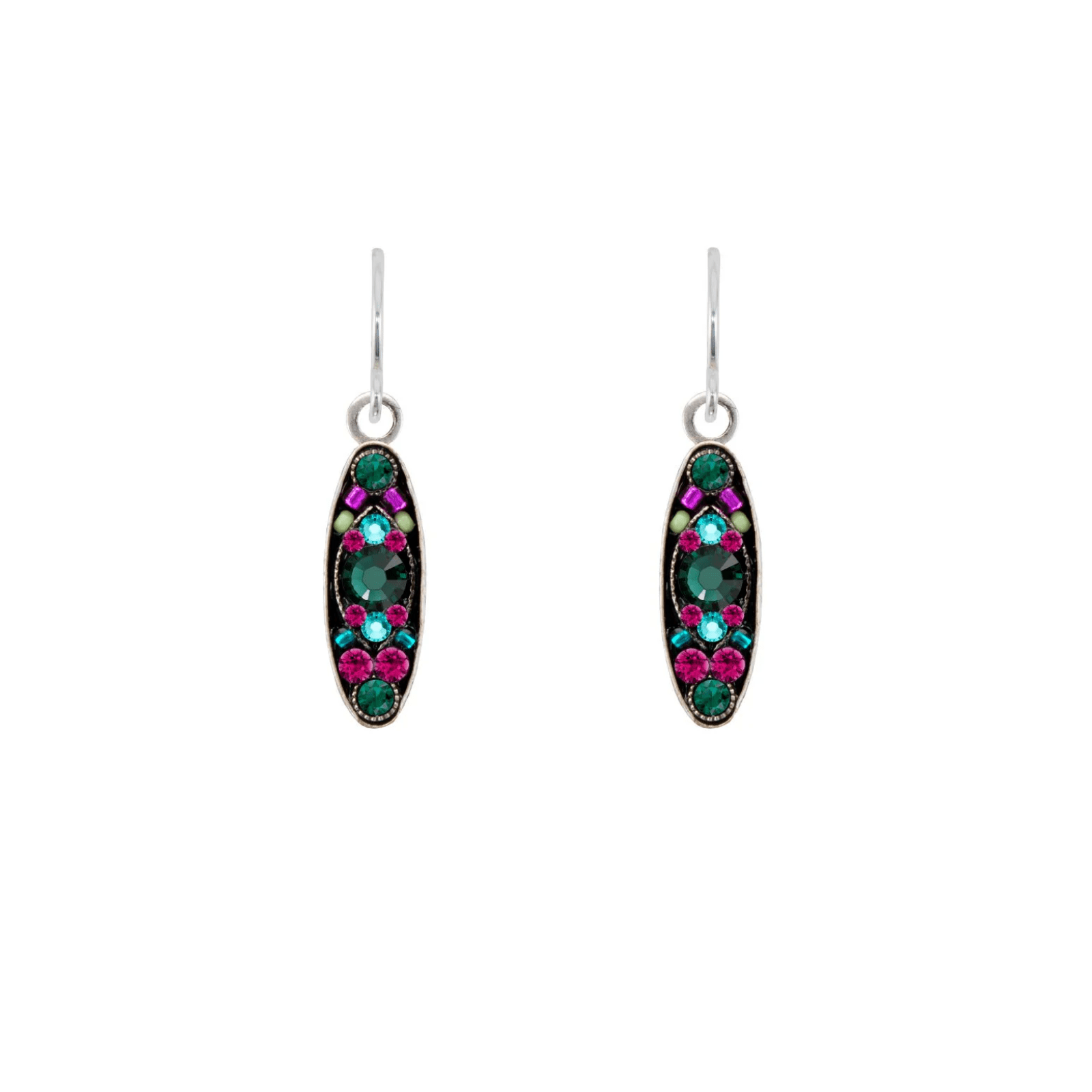 Sparkle Long Oval Earrings - Lizzy G's Fine Gifts
