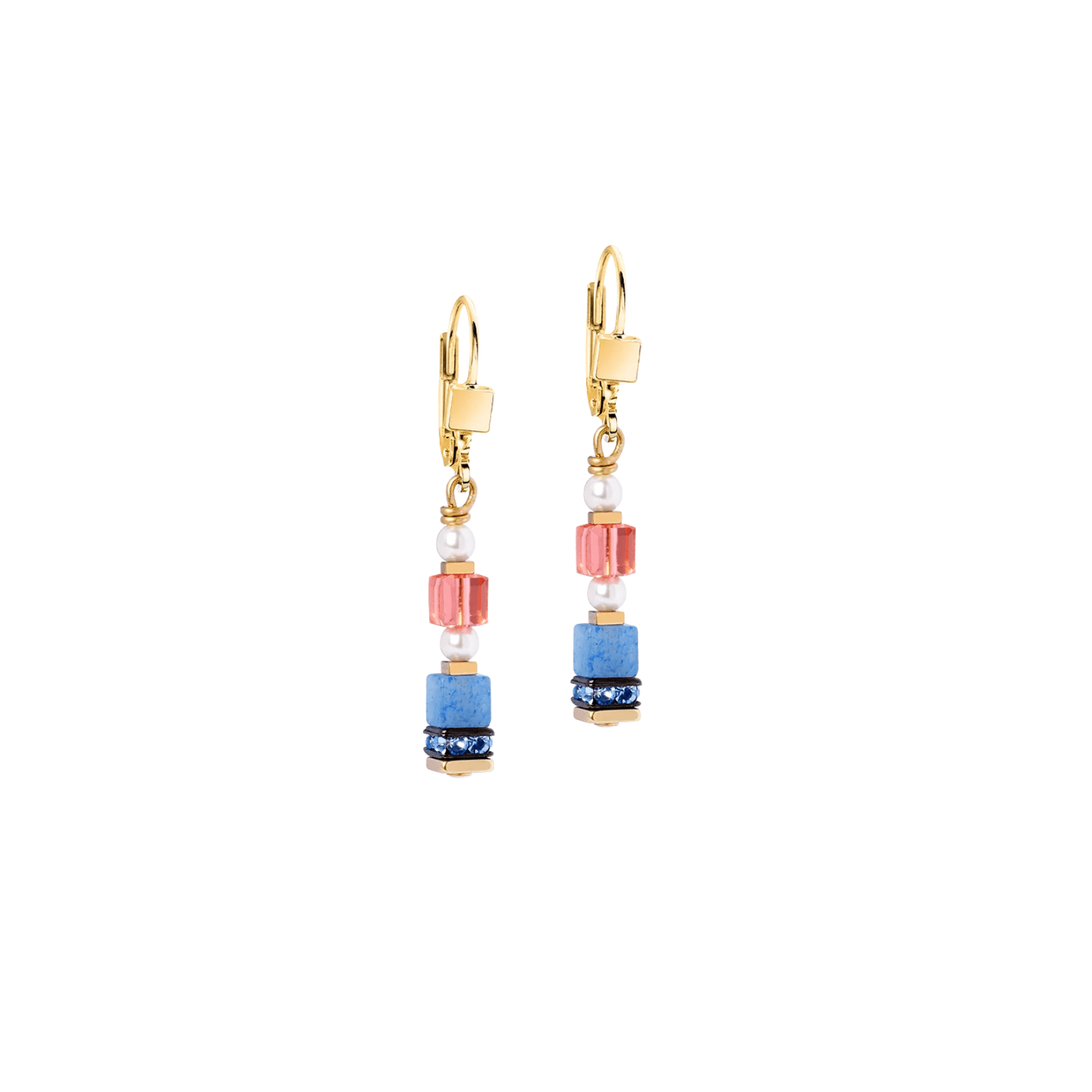 Sparkling Princess Spikes Earrings Gold - Multicolor - Lizzy G's Fine Gifts