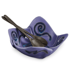 Square Bowl with Palm Servers - Lizzy G's Fine Gifts