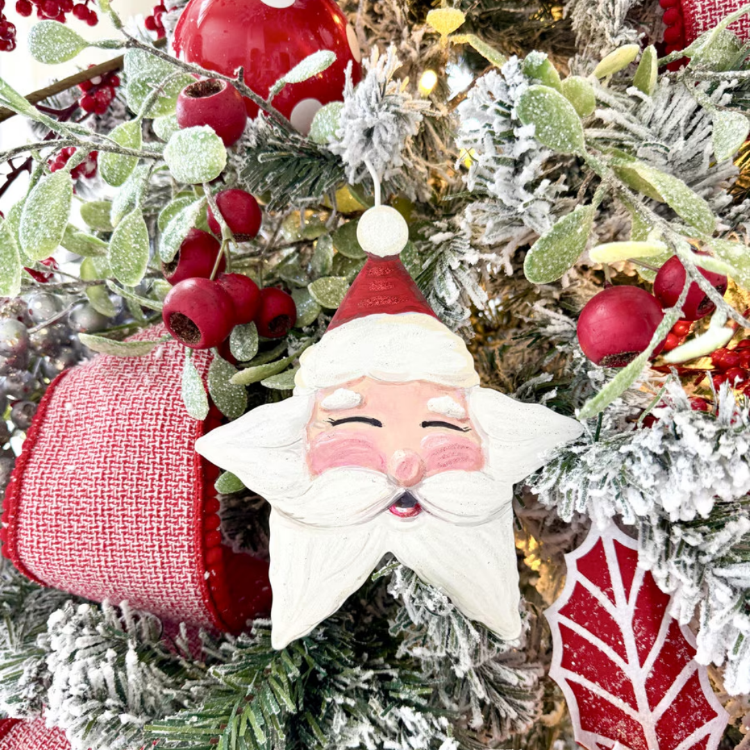 Star Santa Metal Ornament - Lizzy G's Fine Gifts