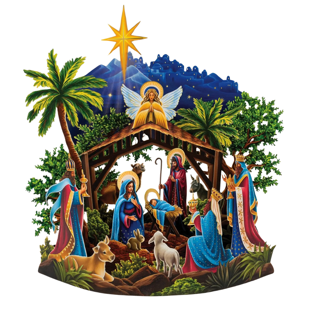 Starlit Nativity Pop-up Card - Lizzy G's Fine Gifts