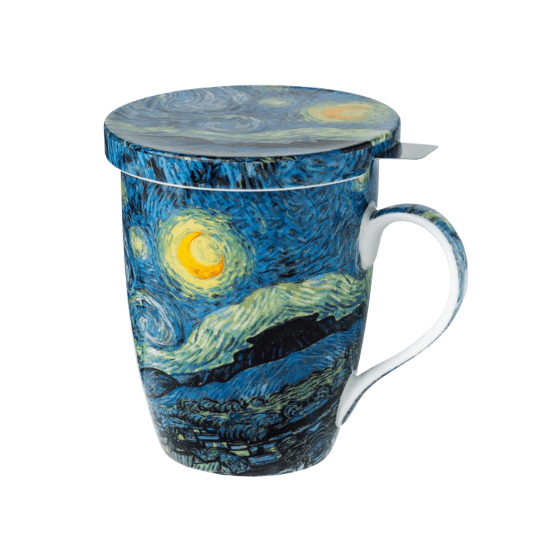 Starry Night Infuser Tea Mug wtih Lid - Lizzy G's Fine Gifts