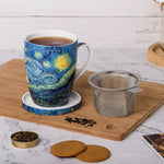 Starry Night Tea Mug/Lid - Lizzy G's Fine Gifts