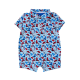 Stars & Spurs Performance Polo Romper - Lizzy G's Fine Gifts