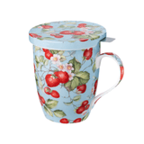 Strawberries Forever Tea Mug Infuser with Lid - Lizzy G's Fine Gifts