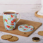 Strawberries Forever Tea/Lid - Lizzy G's Fine Gifts