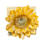 Sunflower Sculpted Art Block 4x4 - Lizzy G's Fine Gifts