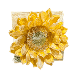 Sunflower Sculpted Art Block 4x4 - Lizzy G's Fine Gifts