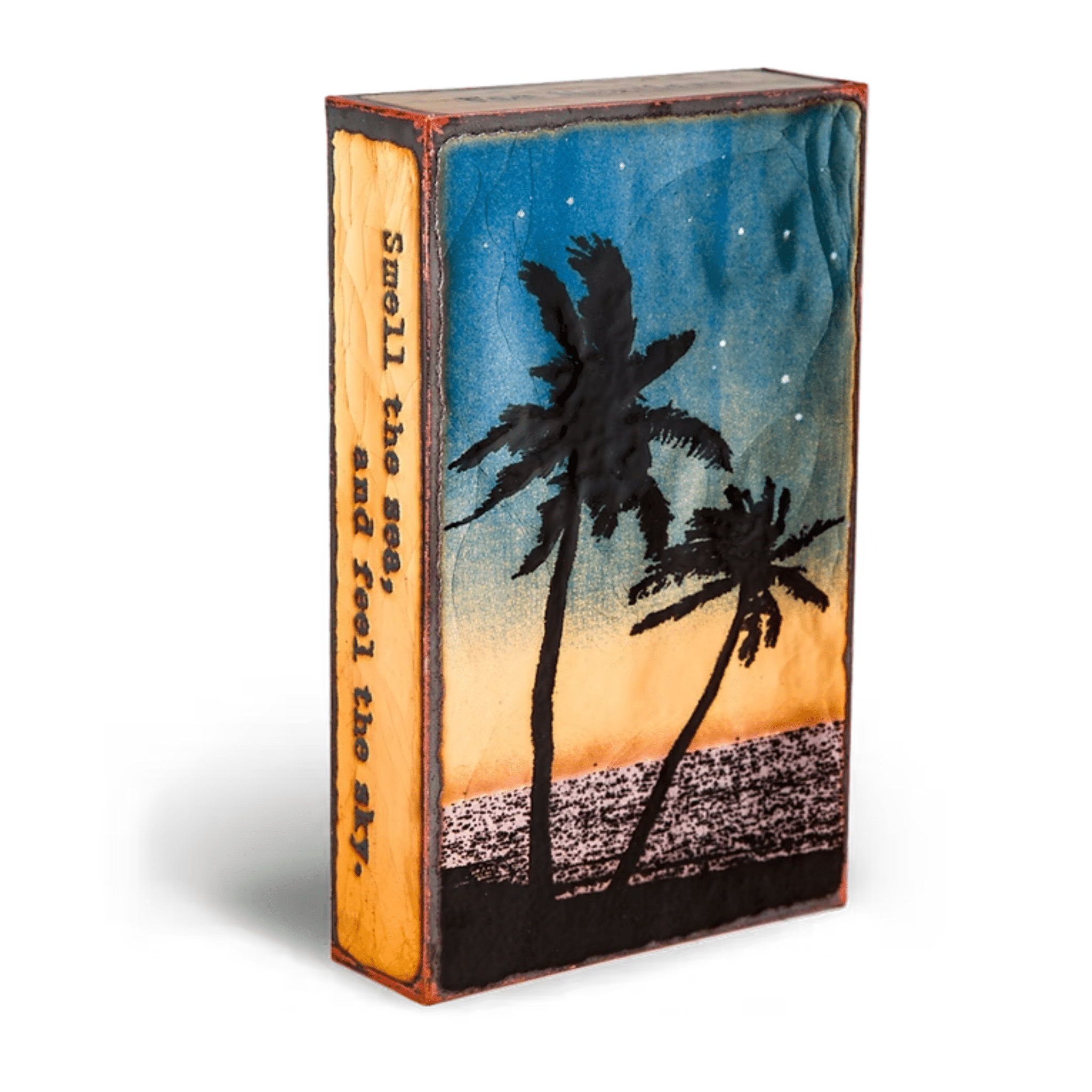 Sunset Beach - 180 - Copper Art Block - Lizzy G's Fine Gifts