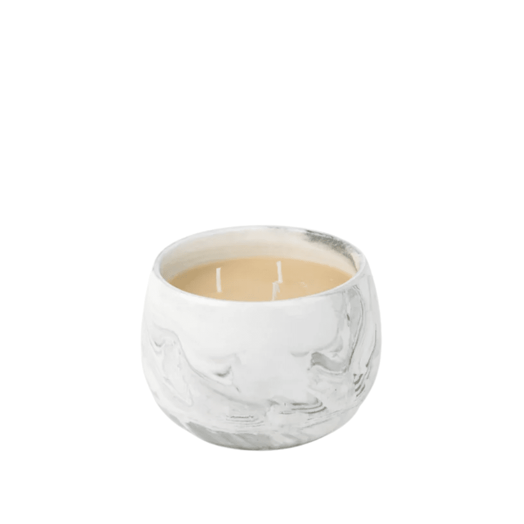 Sweet Grace Marbled Ceramic Candle - Lizzy G's Fine Gifts