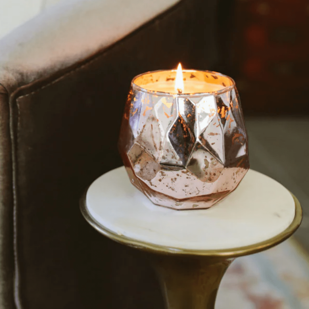 Sweet Grace Pink Mercury Glass Candle - Lizzy G's Fine Gifts