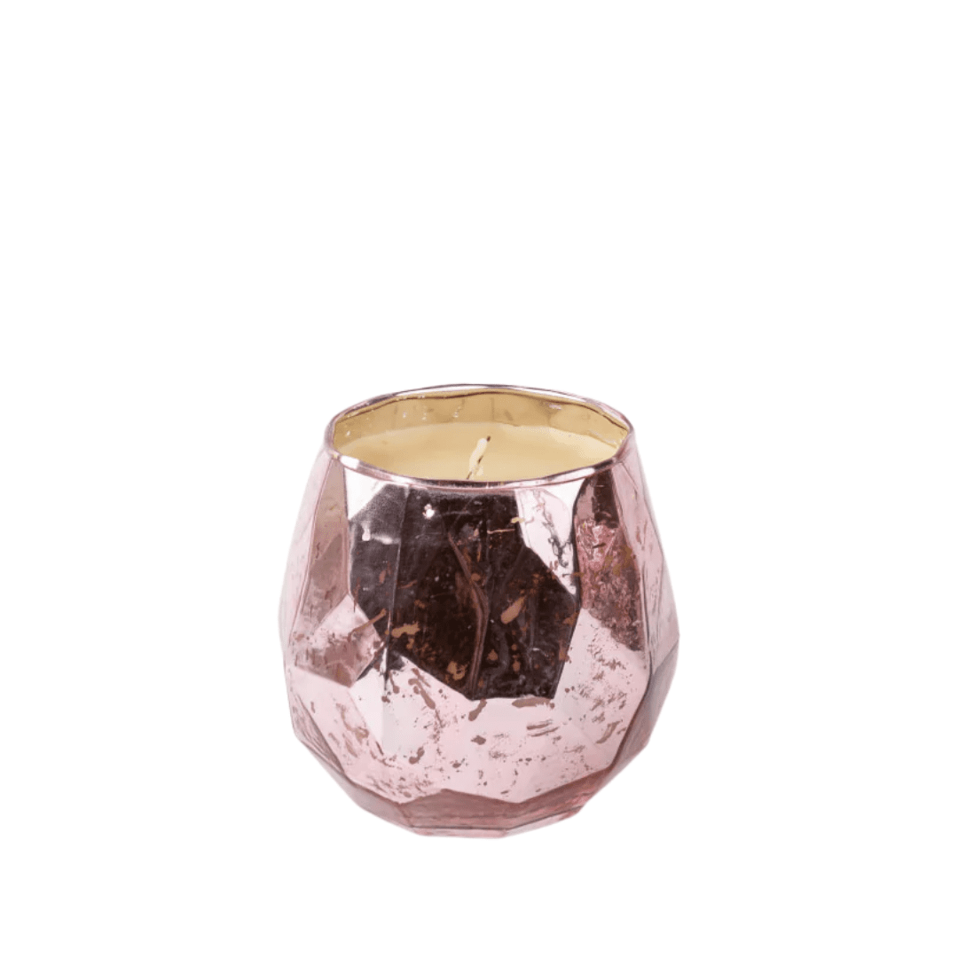 Sweet Grace Pink Mercury Glass Candle - Lizzy G's Fine Gifts